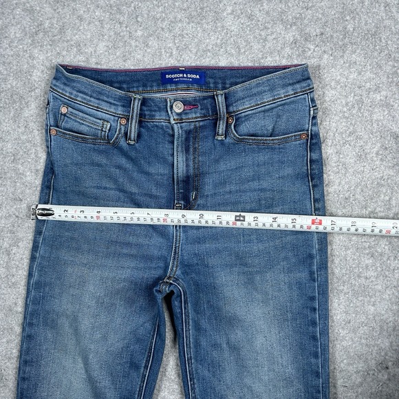 Scotch Soda Denim Jeans Womens Size 4 28x27 Blue Straight Slim High Rise Stretch - Picture 5 of 16